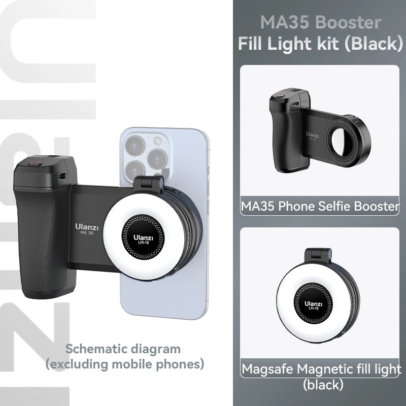 MA35 Bluetooth Selfie Stabilizer Handle with MagSafe Shutter for iPhone - Ultimate Mobile Photo Stand