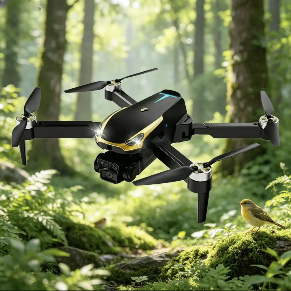 M8 Pro 2026 Aerial Drone, Equipped with 4K UHD EIS Camera, GPS Positioning, 5G Wifi FPV, Brushless Motors, Optical Flow Hover, Intelligent Obstacle Avoidance, Auto Return, 360° Stunt Roll, 2 Batteries Included