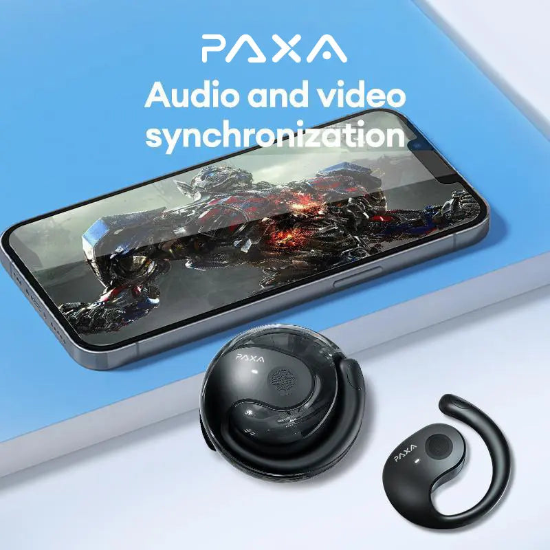 PAXA T26 Pro Wireless Earbuds,Ows Wireless Bluetooth Earbuds Luxurious Sound for Music & Phone Calls, Sport Headsets with Call Noise Canceling Mic