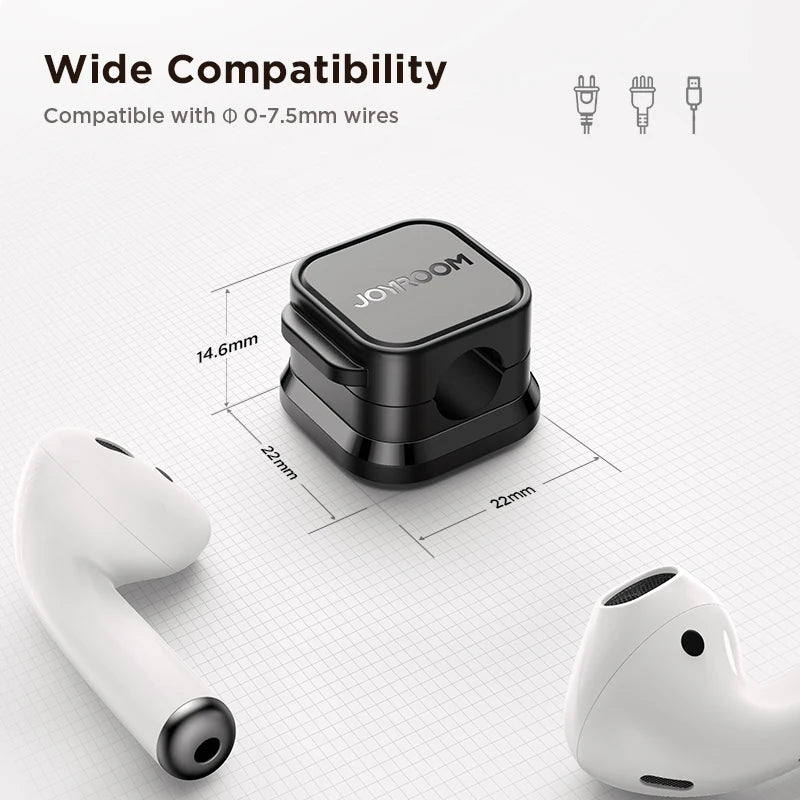 Magnetic Cable Clips - Adjustable Wire Organizer for Neat Under-Desk Management