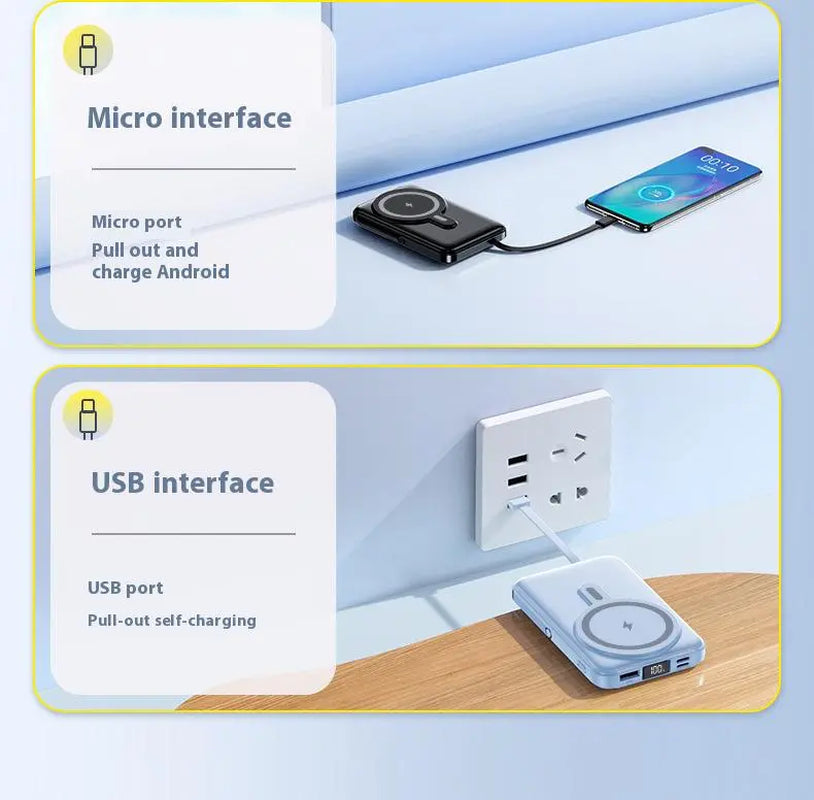 2026 New Flagship Launch Portable Charger. 22.5W Ultra-Fast Charging Power Bank. Sleek, Mini & Ultra-Portable Wireless Charger. Ideal Gift for Halloween, Christmas & Back to School Season – Perfect I Phone Charger Choice.