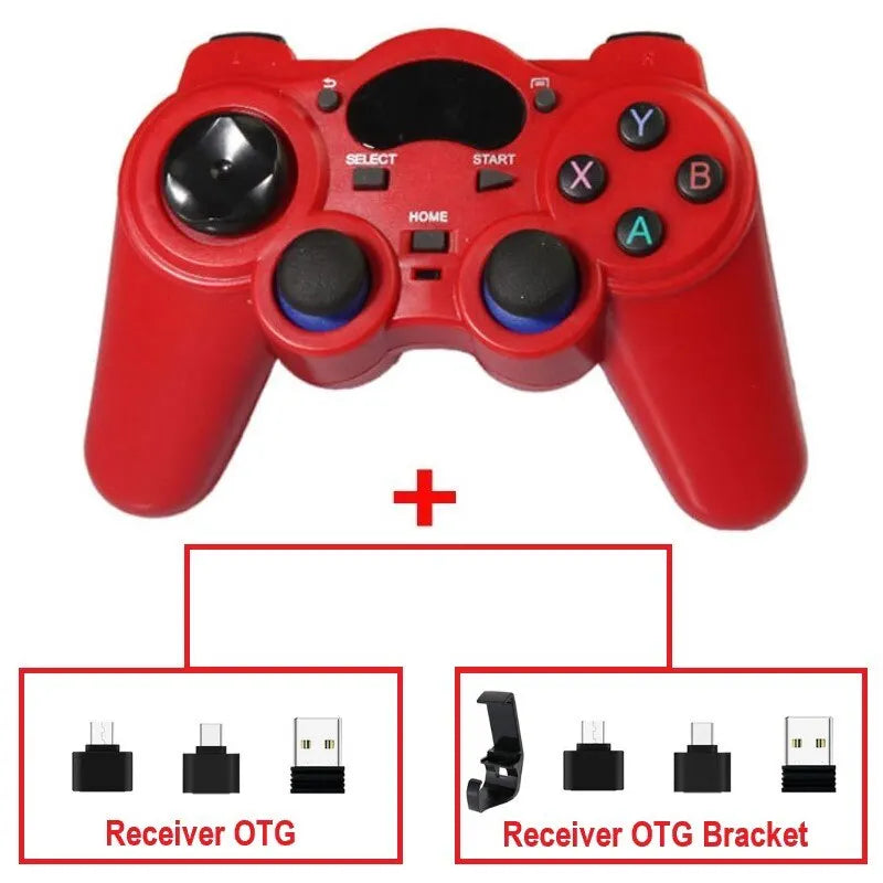 Wireless 2.4G Game Controller Joystick with OTG Converter for P3, Android Devices, Tablets, and Smart TVs
