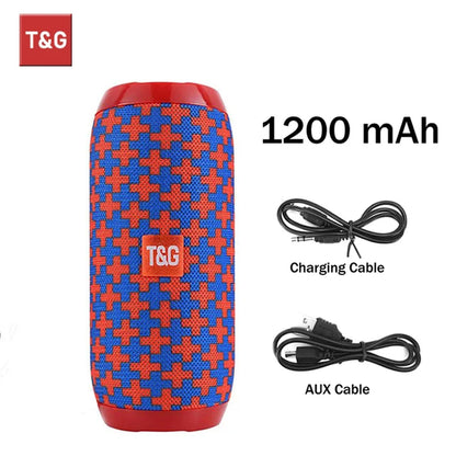 TG117 Portable Bluetooth Speaker - Waterproof TWS Sound Box with Stereo Surround and FM Radio Support