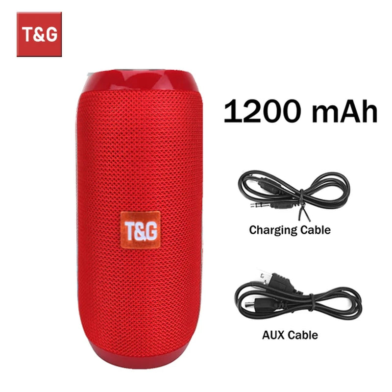 TG117 Portable Bluetooth Speaker - Waterproof TWS Sound Box with Stereo Surround and FM Radio Support
