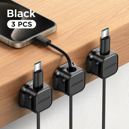 Magnetic Cable Clips - Adjustable Wire Organizer for Neat Under-Desk Management