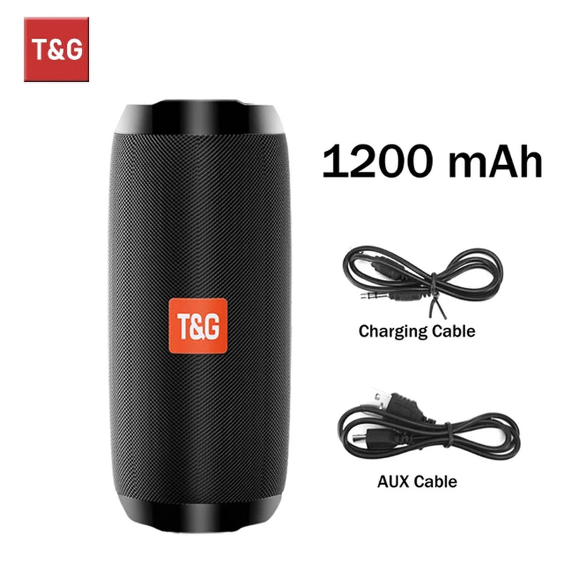 TG117 Portable Bluetooth Speaker - Waterproof TWS Sound Box with Stereo Surround and FM Radio Support
