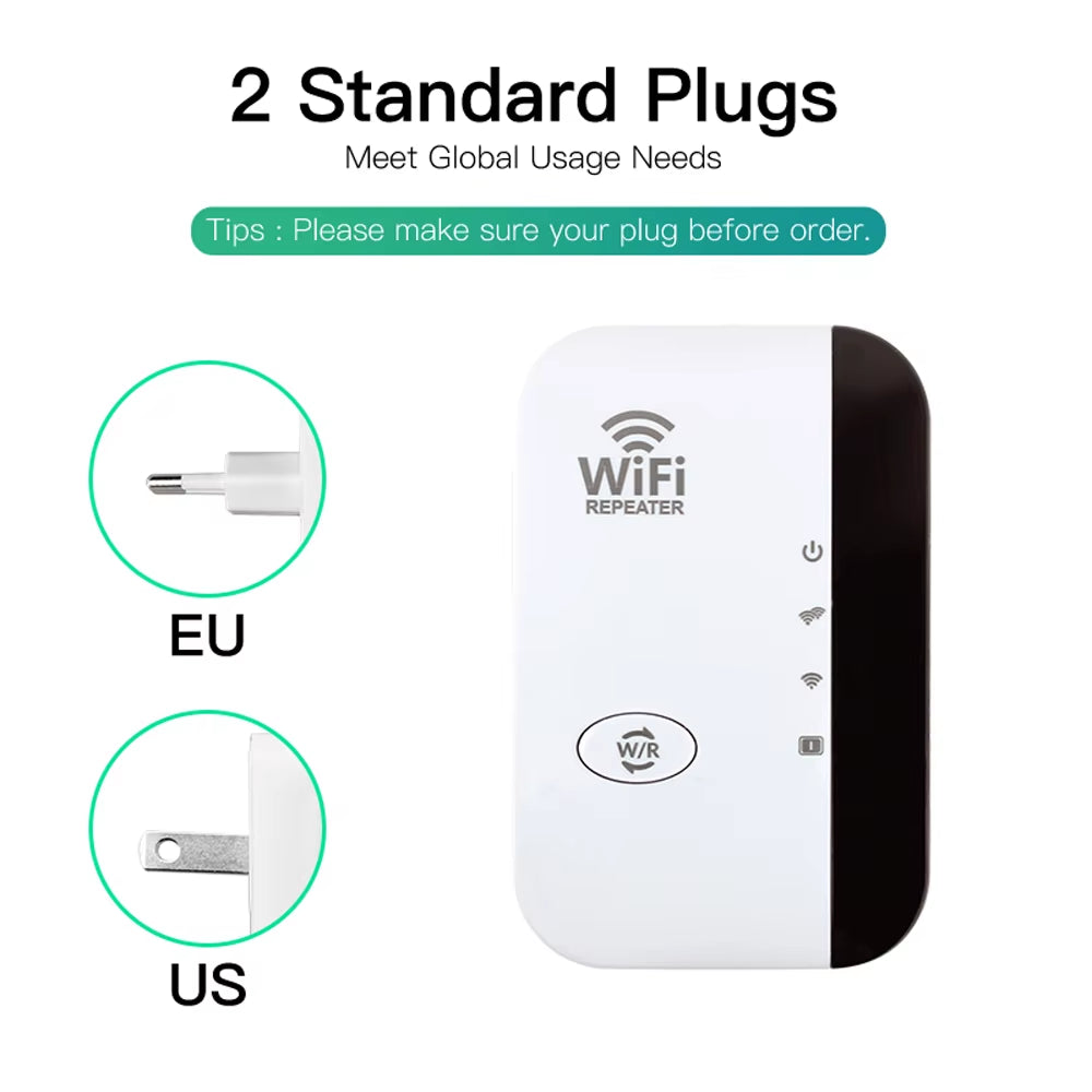 300Mbps Wireless WiFi Repeater & Extender - Boost Your Signal with 802.11N Technology