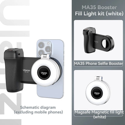 MA35 Bluetooth Selfie Stabilizer Handle with MagSafe Shutter for iPhone - Ultimate Mobile Photo Stand