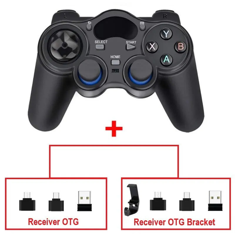 Wireless 2.4G Game Controller Joystick with OTG Converter for P3, Android Devices, Tablets, and Smart TVs