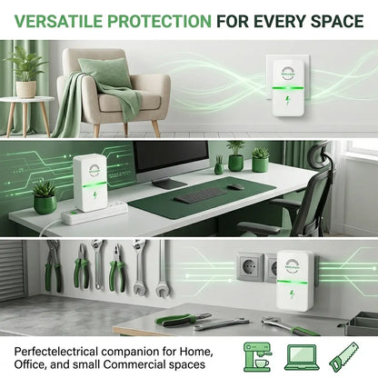 Smart Energy Saving Device, Plug-In Power Factor Saver and Voltage Stabilizer, Household Surge Protector Box for Refrigerator, AC, Office Appliances, Flame-Retardant (8-Pack)