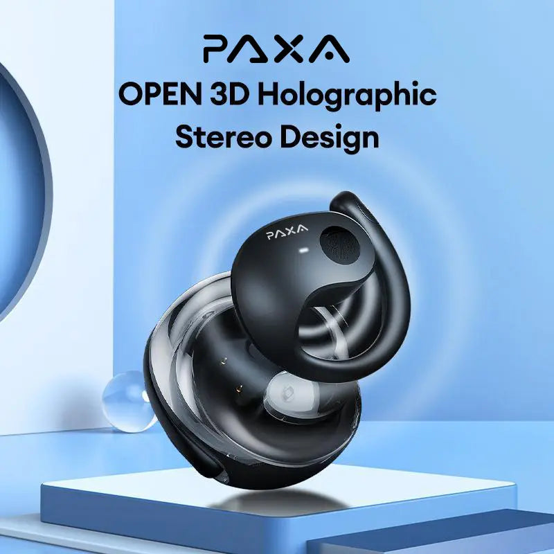 PAXA T26 Pro Wireless Earbuds,Ows Wireless Bluetooth Earbuds Luxurious Sound for Music & Phone Calls, Sport Headsets with Call Noise Canceling Mic