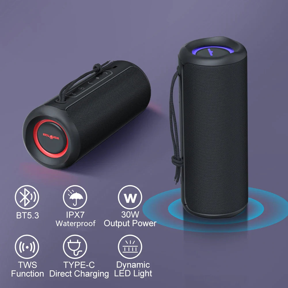P3 Portabler Bluetooth-Lautsprecher – 360° Sound, Wasserdicht, ideal für Outdoor