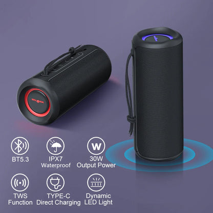 P3 Portabler Bluetooth-Lautsprecher – 360° Sound, Wasserdicht, ideal für Outdoor