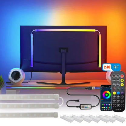 USB RGBIC LED-Streifen für PC-Monitor – App-Steuerung, Musik-Sync, 24"–34"