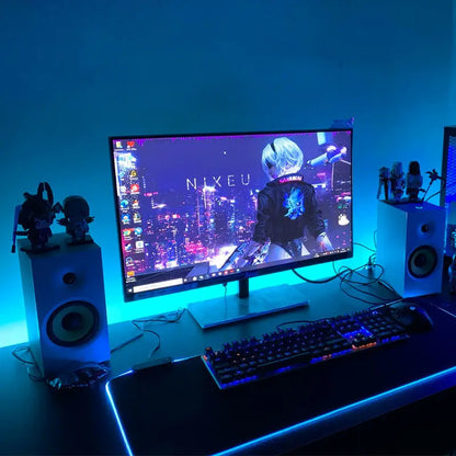 USB RGBIC LED-Streifen für PC-Monitor – App-Steuerung, Musik-Sync, 24"–34"