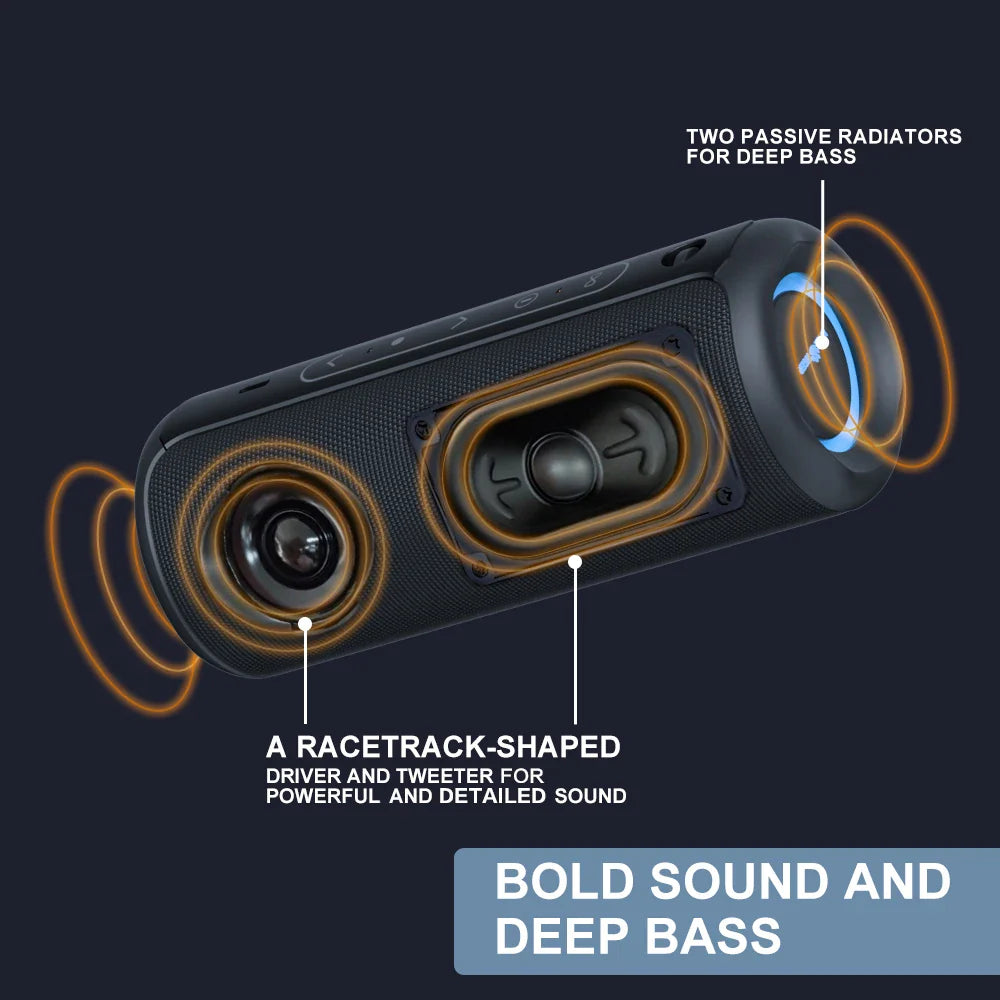 P3 Portabler Bluetooth-Lautsprecher – 360° Sound, Wasserdicht, ideal für Outdoor