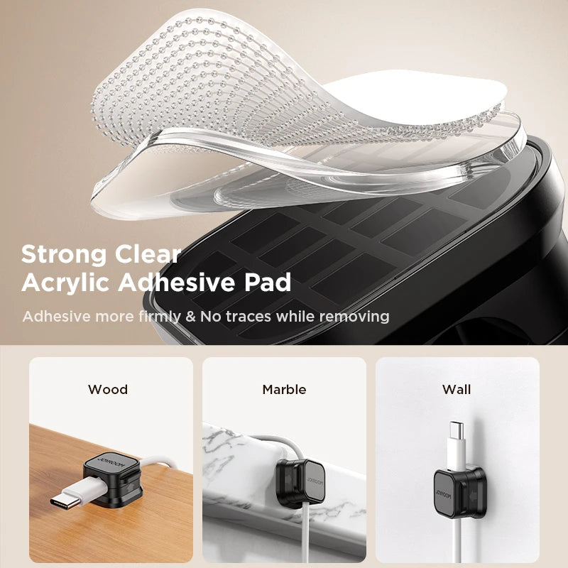 Magnetic Cable Clips - Adjustable Wire Organizer for Neat Under-Desk Management