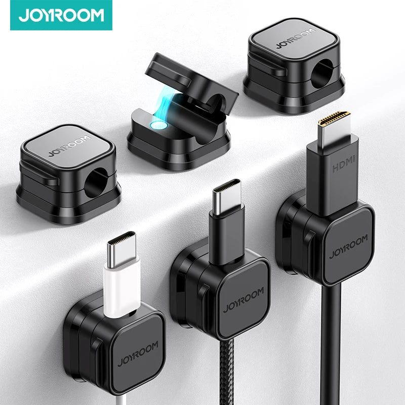 Magnetic Cable Clips - Adjustable Wire Organizer for Neat Under-Desk Management