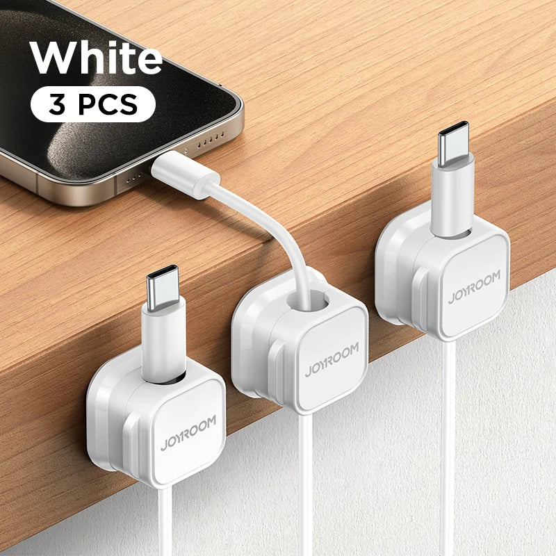 Magnetic Cable Clips - Adjustable Wire Organizer for Neat Under-Desk Management