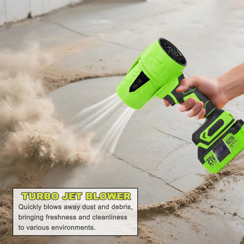 KINETIX Cordless Leaf Blower Violent Turbofan Brushless Pure Copper Motor with Battery Cordless Air Duster Handheld Powerful Dryer for Car Car Drying after Wash Snow Removal Glass Blower Electric Handheld Leaf Blower Turbo Jet Blower Snow Blower