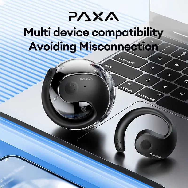 PAXA T26 Pro Wireless Earbuds,Ows Wireless Bluetooth Earbuds Luxurious Sound for Music & Phone Calls, Sport Headsets with Call Noise Canceling Mic