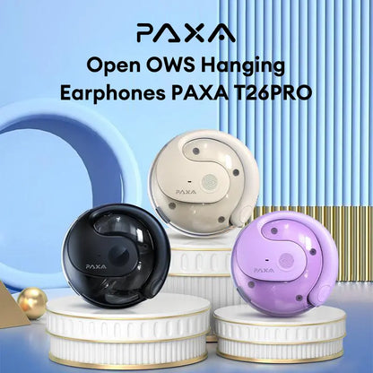 PAXA T26 Pro Wireless Earbuds,Ows Wireless Bluetooth Earbuds Luxurious Sound for Music & Phone Calls, Sport Headsets with Call Noise Canceling Mic