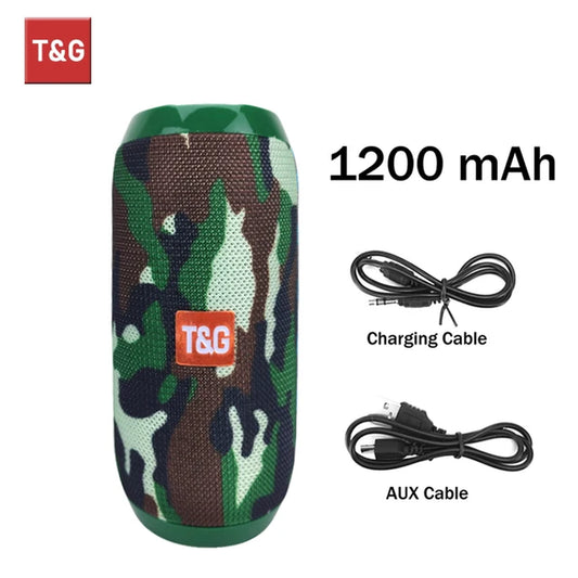 TG117 Portable Bluetooth Speaker - Waterproof TWS Sound Box with Stereo Surround and FM Radio Support