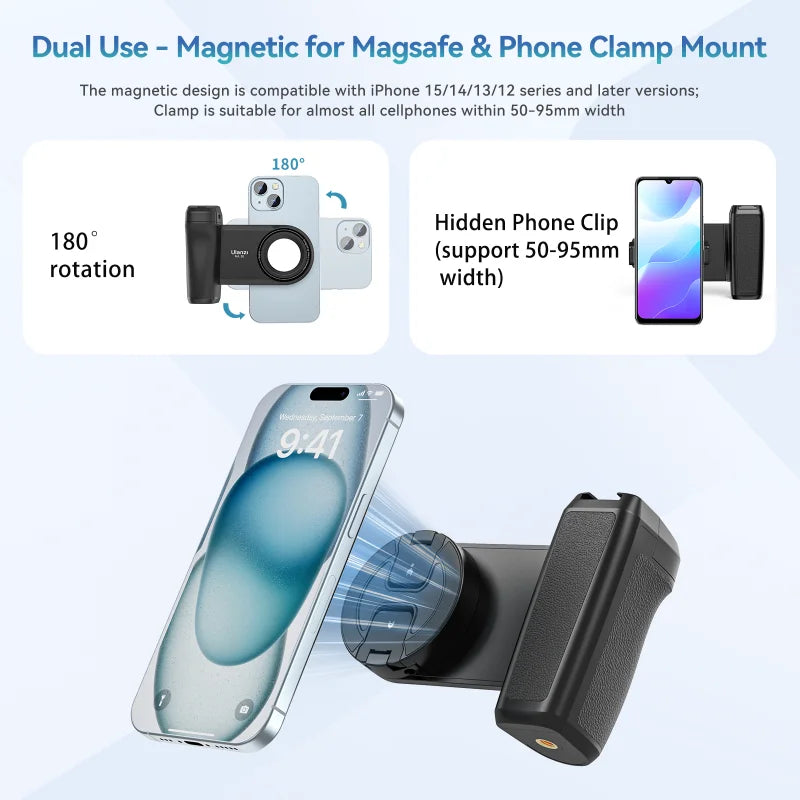 MA35 Bluetooth Selfie Stabilizer Handle with MagSafe Shutter for iPhone - Ultimate Mobile Photo Stand