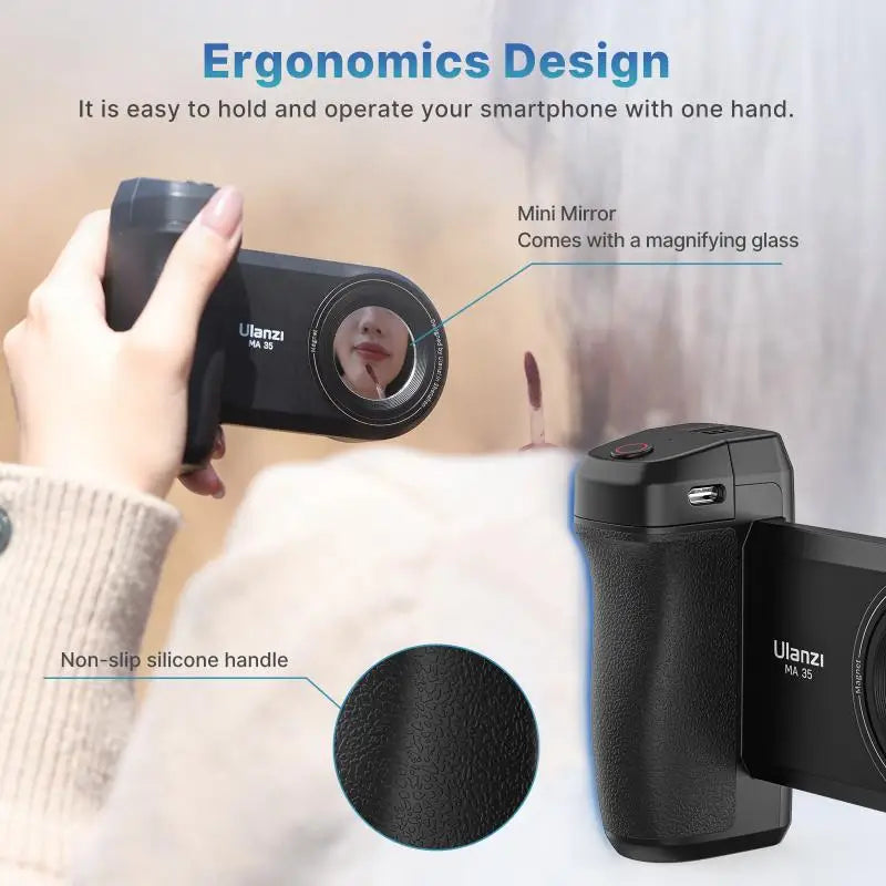 MA35 Bluetooth Selfie Stabilizer Handle with MagSafe Shutter for iPhone - Ultimate Mobile Photo Stand