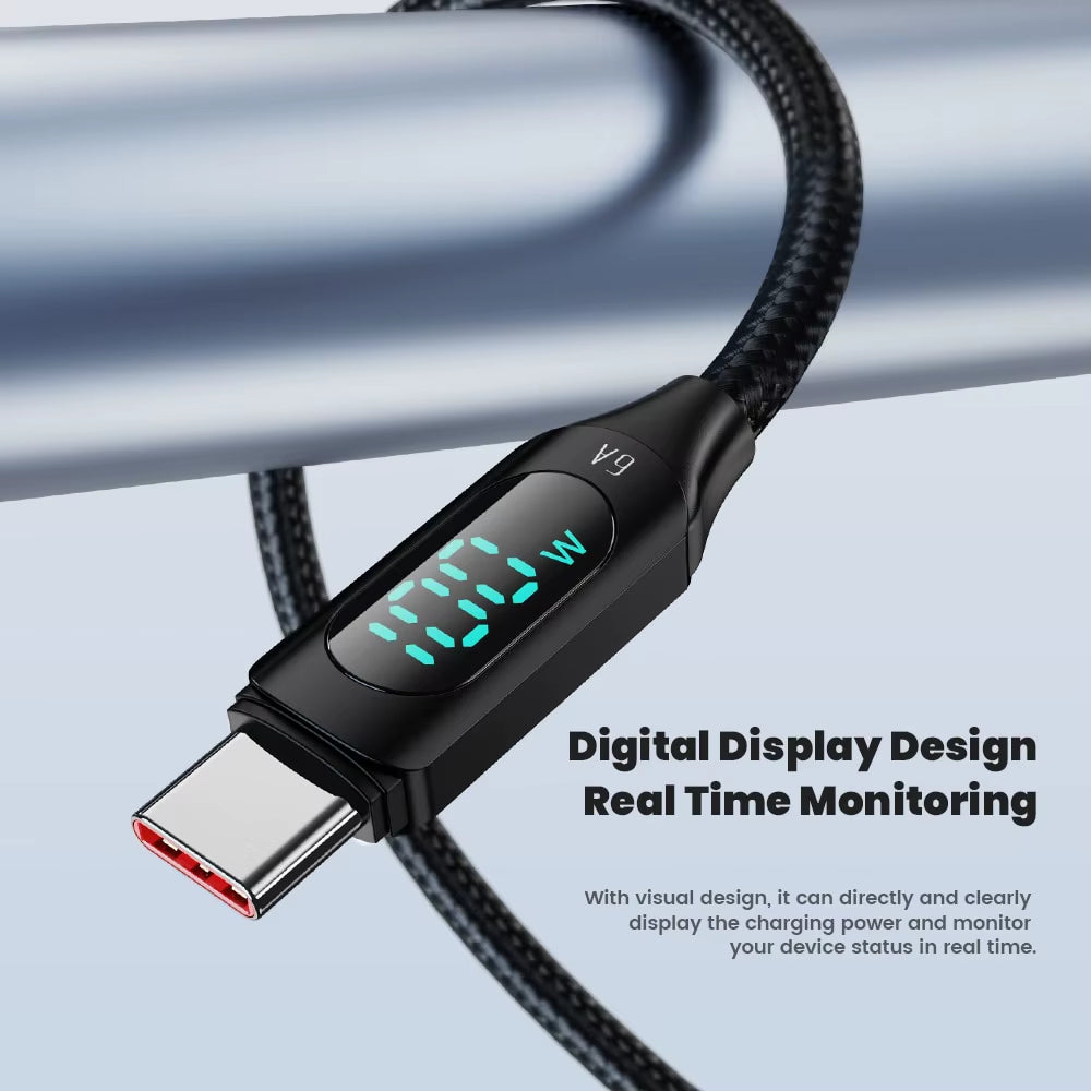 Experience Lightning-Fast Charging with the 100W USB Type C Cable - Compatible with Huawei, Honor, Xiaomi, Samsung and More! Available in 1M & 2M Lengths