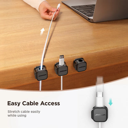 Magnetic Cable Clips - Adjustable Wire Organizer for Neat Under-Desk Management