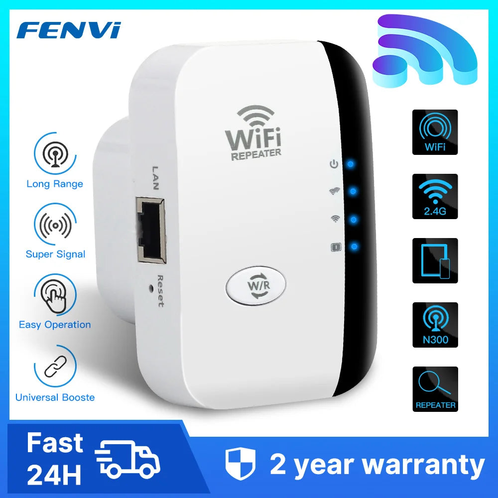 300Mbps Wireless WiFi Repeater & Extender - Boost Your Signal with 802.11N Technology