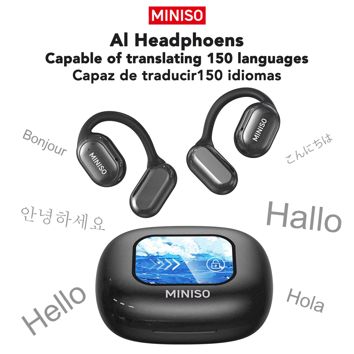 X30 Bluetooth Wireless Headphones with Real-Time Translation and Equalizer App for Office and Travel Use