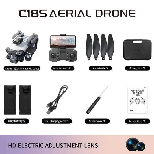 M8 Pro 2026 Aerial Drone, Equipped with 4K UHD EIS Camera, GPS Positioning, 5G Wifi FPV, Brushless Motors, Optical Flow Hover, Intelligent Obstacle Avoidance, Auto Return, 360° Stunt Roll, 2 Batteries Included