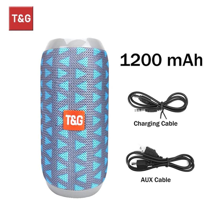TG117 Portable Bluetooth Speaker - Waterproof TWS Sound Box with Stereo Surround and FM Radio Support