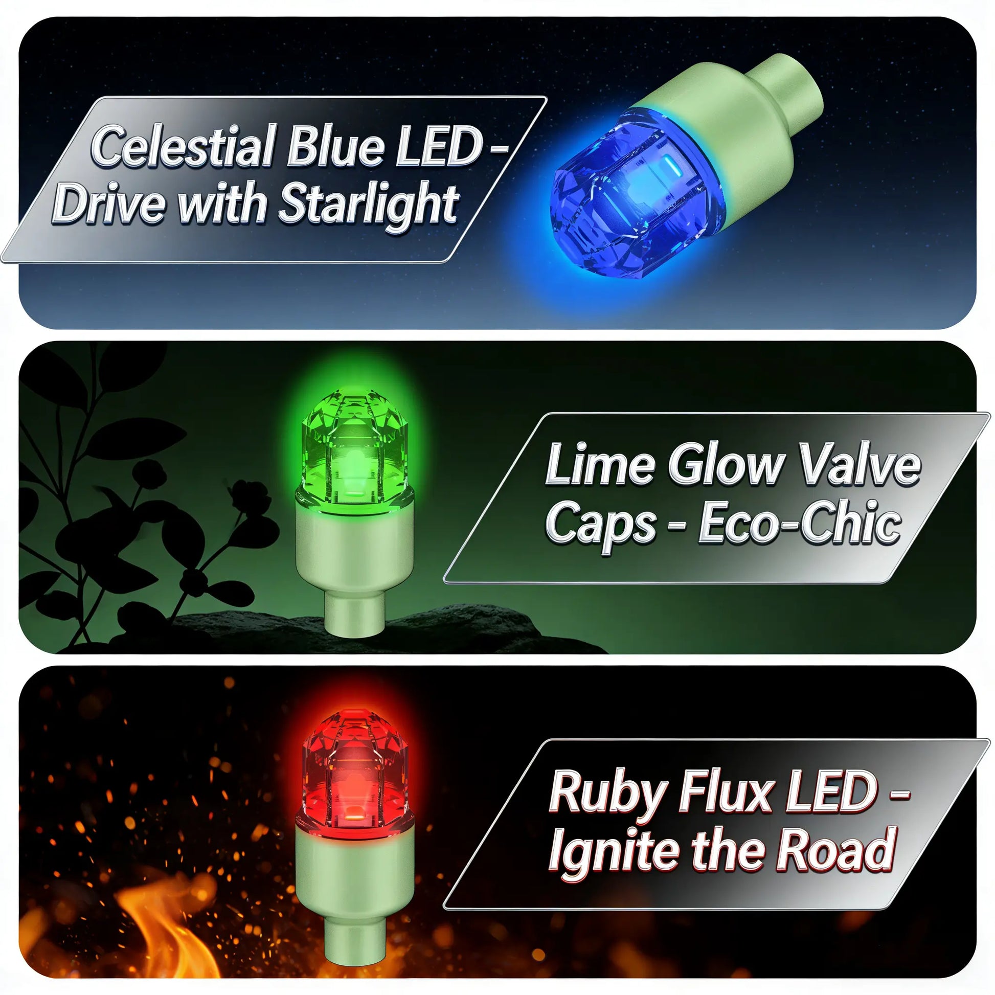 LED Wheel Light Waterproof Luminous Car Tire Valve Caps Vibration-Sensitive LED Tire Valve Cap-Bicycle Car Motorcycle Tire Led,Summervibes
