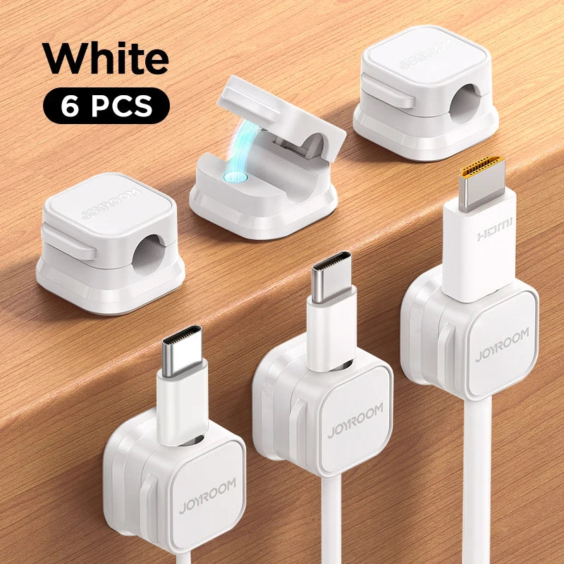 Magnetic Cable Clips - Adjustable Wire Organizer for Neat Under-Desk Management