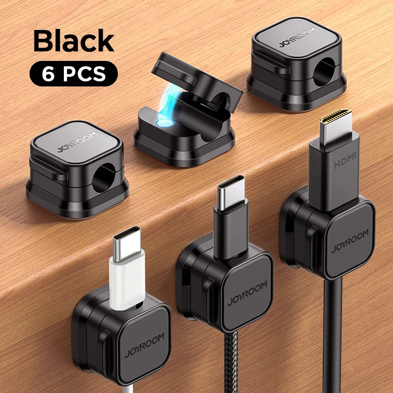 Magnetic Cable Clips - Adjustable Wire Organizer for Neat Under-Desk Management